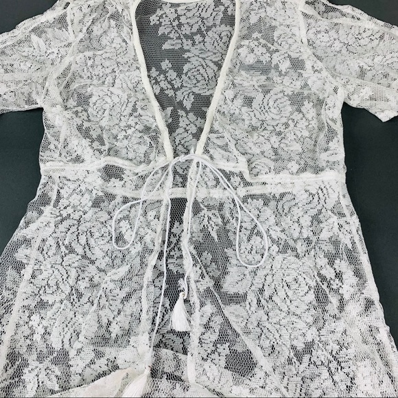 SWIMSUIT FOR WOMEN LACE COVER-UP. FRONT OPENING - Picture 3 of 4